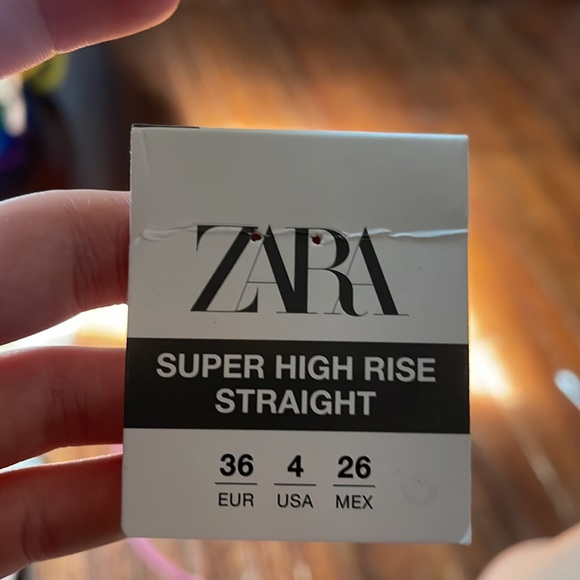 Zara NWT super high rise straight leg jeans - Picture 11 of 11
